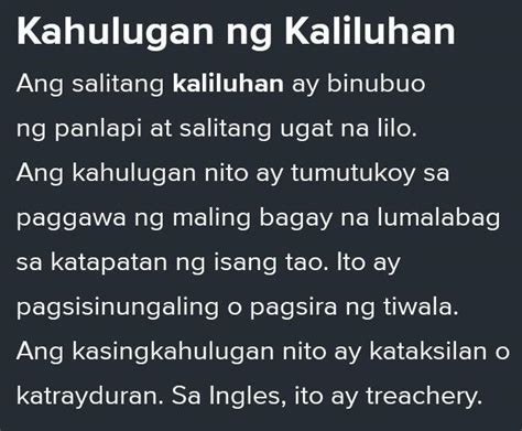 KALILUHAN (Tagalog).